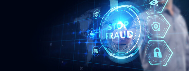 Fraud Alert Caution Defend Guard Notify Protect Concept.