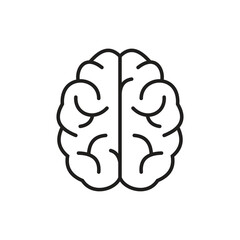 Brain Simple Icon Outline Line Style