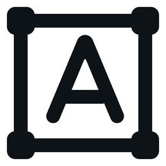 Clean and Minimalist Outline Icon of editor 