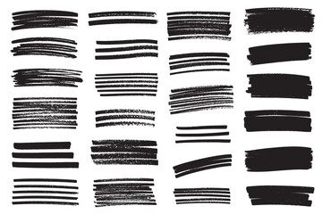 Aesthetic charcoal texture scribble element collection design
