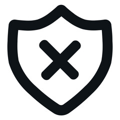 Clean and Minimalist Outline Icon of security 