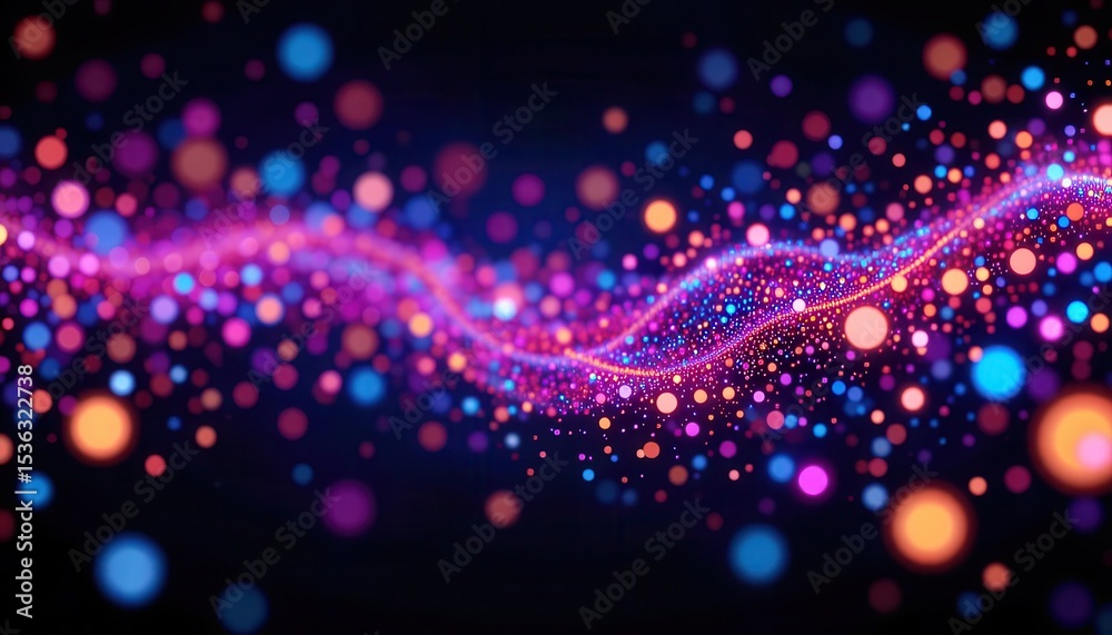 Poster Vibrant abstract background for computer monitors with flowing colorful patterns