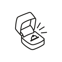 Ring Box Free Icon Vector Simple Design