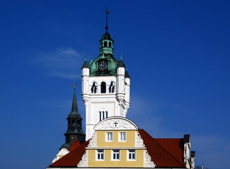 Historical City Hall in the Old Town of Verden at the River Aller, Lower Saxony