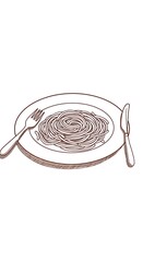 線描のスパゲティ