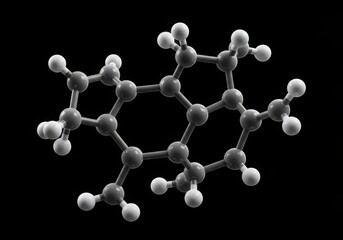 Molecular structure with interconnected spheres and cylinders