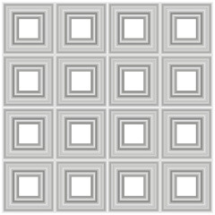Square grid template. Geometric pattern layout. Vector cell structure. White frame collection.