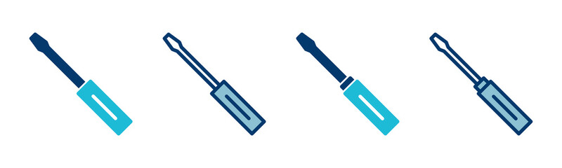 Screwdriver icon vector isolated on white background. Screwdriver vector icon