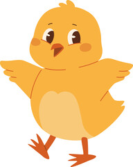 Playful Cartoon Chick Illustration

