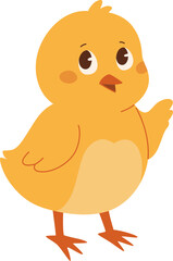 Cute Cartoon Chick Character Illustration

