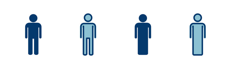 Man icon vector isolated on white background. male icon vector. human symbol