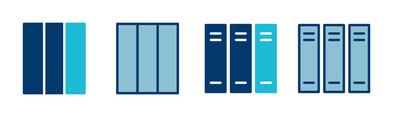 Library icon vector isolated on white background. Book icon vector