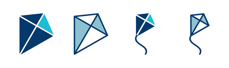 Kite icon vector isolated on white background. kite vector icon.