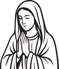 Assumption of Mary Christian Festival Vector Design