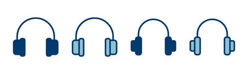 Headphone icon vector isolated on white background. Headphone vector icon. Call us