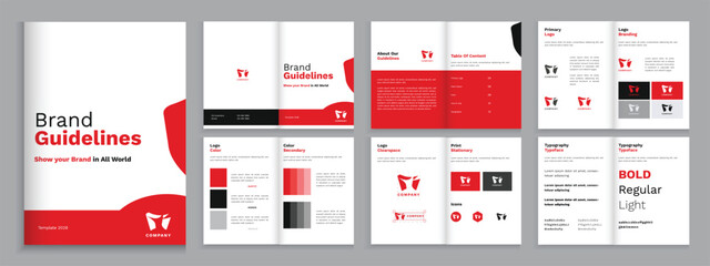 A4 Professional Brand Guidelines Design Template, Brand Guidelines 