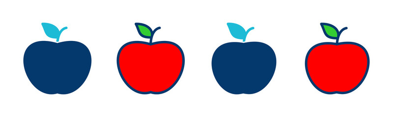 Apple icon vector isolated on white background. Apple vector icon.