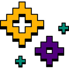 Obraz premium Retro Sparkle Pixel