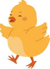 Playful Cartoon Chick Illustration

