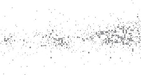 Grey Scale Abstract Background Scattered Squares and Circles White Space Texture Design Element vector