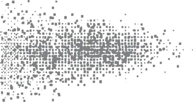 Grey Scale Abstract Background Irregularly Shaped Squares Pixelated Pattern Texture Design Element vector