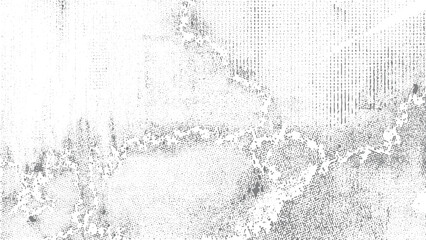 Abstract grayscale texture with varied density speckled pattern and linear elements white background