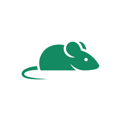 green mouse on white background