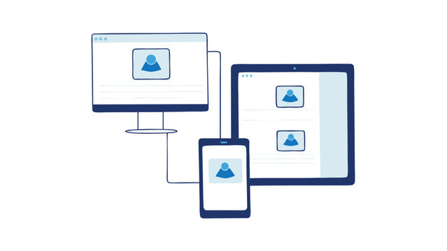 Seamless user experience on multiple devices tablet phone and desktop for unified account management