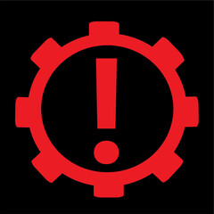 Obraz premium automatic gearbox warning indicator of gearbox or transmission malfunction useful for aoutomobile designs.eps