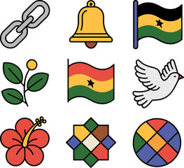 Juneteenth in red green yellow brush layout with bold font ideal for Freedom Day awareness