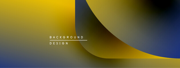 Abstract gradient background. Yellow, blue hues blend smoothly. Modern design elements create visual interest. Minimalist aesthetic.