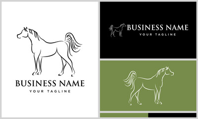 Arabian Horse Logo Design Variations. (1)