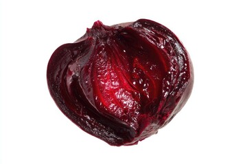 Obraz premium Peeled beetroot with soft inner shine exposed, isolated
