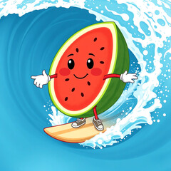 Surfing Watermelon: A Splash of Fun