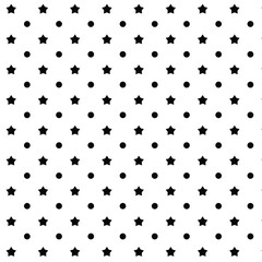 stylish polka dot star seamless pattern for trendy surface design