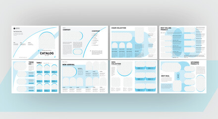 Multipurpose Minimal Decoration Catalog, Product Catalog Layout, Modern product catalog design template, Company product catalogue design template, Minimalist product brochure template design 