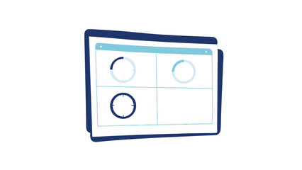 Fototapeta premium A modern data dashboard illustrating key metrics for data driven decisions clean design blue accent