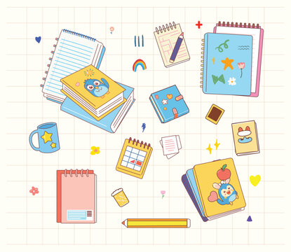 Back to School note book pen prop cute
