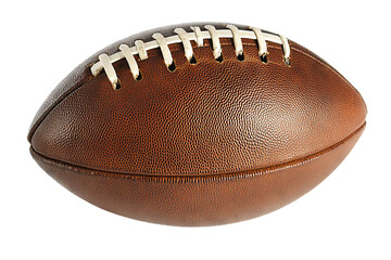 High-resolution American football ball PNG cutout isolated on transparent background for seamless graphic design and sports-themed projects