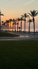 amanece en el mar mediterráneo, españa 