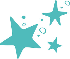 Obraz premium Starfish with Sea Bubbles