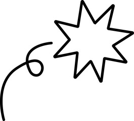 별똥별 라인드로잉 색칠 아이콘(shooting star line drawing coloring icon)