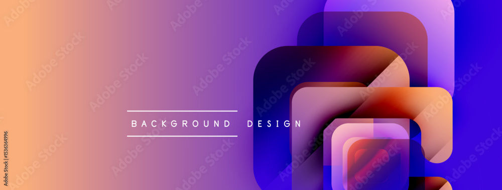 Poster Abstract gradient shapes overlap. Warm colors transition into cool tones. Minimalist design with text elements present. Modern aesthetic.