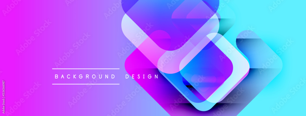 Poster vibrant abstract background. gradient purple, blue hues create dynamic shapes. modern design element