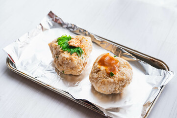 オートミール米化の焼おにぎり作り