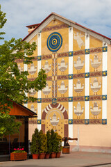 "Festival" panel on one of the houses in Grodno, Belarus