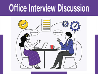 Office Interview Discussion Scene