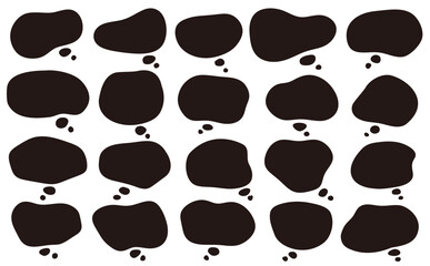 感情　吹き出しセット　思考