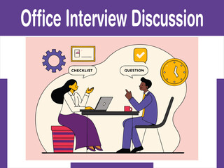 Office Interview Discussion Scene