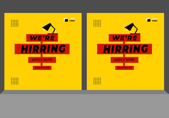 We are hiring job vacancy flyer, job recruitment poster, circular flyer design.